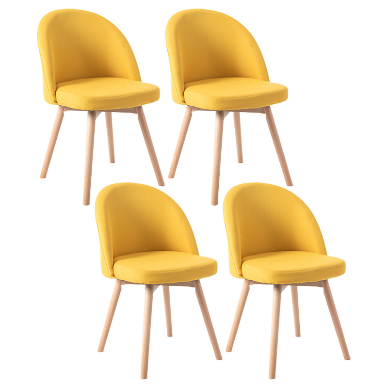 Scandinavian Home Side Chair Parsons Back Wood Upholstered Dining Room Chair