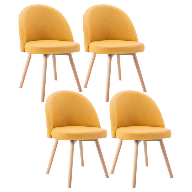 Scandinavian Home Side Chair Parsons Back Wood Upholstered Dining Room Chair