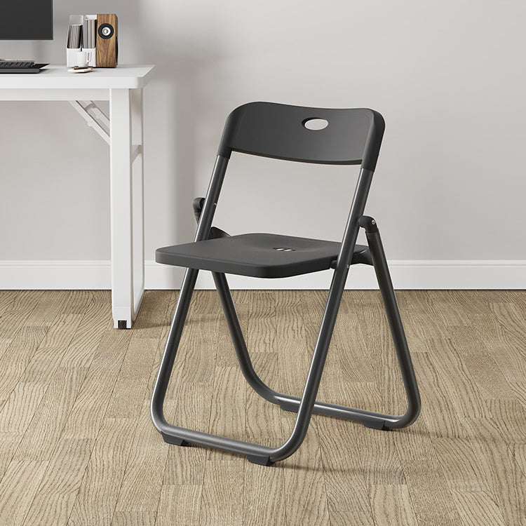 Chaise de salle à manger contemporaine en plastique, chaise à dossier ouvert avec 4 pieds pour usage domestique