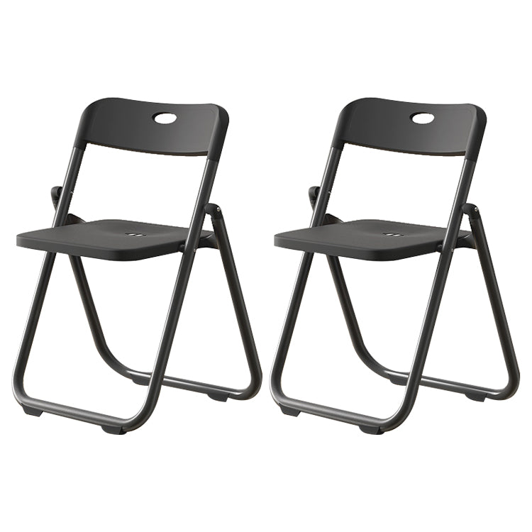 Chaise de salle à manger contemporaine en plastique, chaise à dossier ouvert avec 4 pieds pour usage domestique