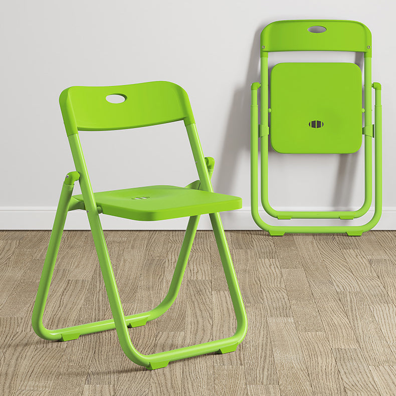 Chaise de salle à manger contemporaine en plastique, chaise à dossier ouvert avec 4 pieds pour usage domestique