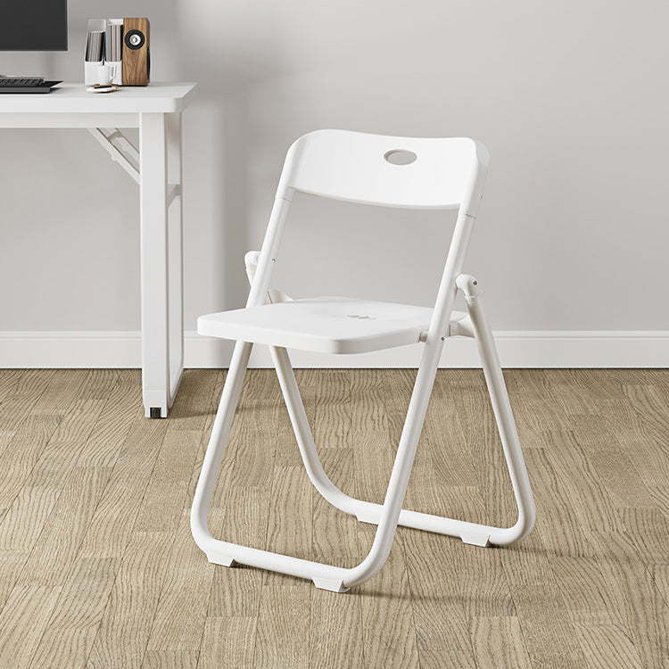 Chaise de salle à manger contemporaine en plastique, chaise à dossier ouvert avec 4 pieds pour usage domestique