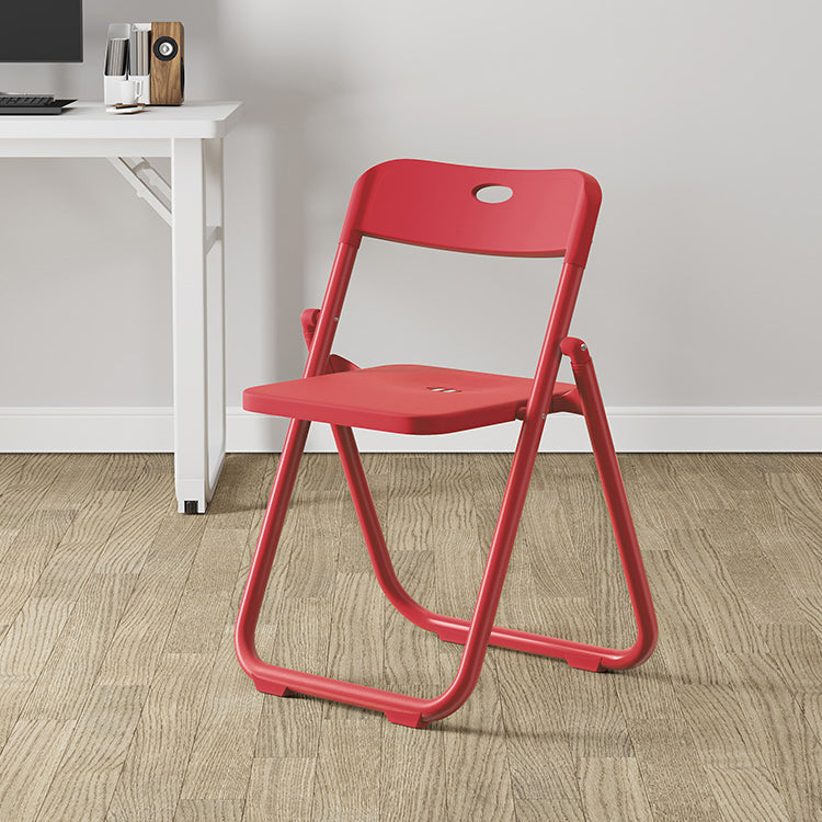 Chaise de salle à manger contemporaine en plastique, chaise à dossier ouvert avec 4 pieds pour usage domestique