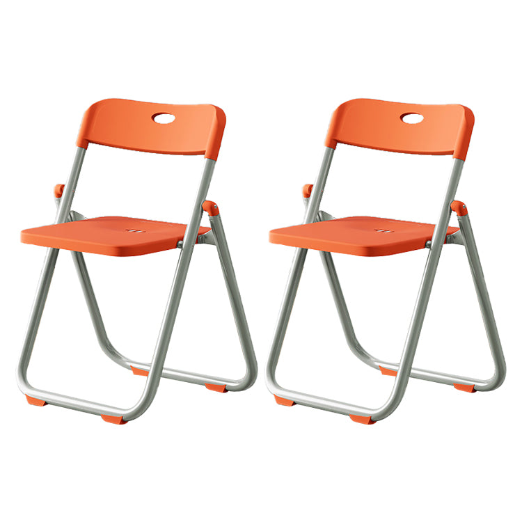 Chaise de salle à manger contemporaine en plastique, chaise à dossier ouvert avec 4 pieds pour usage domestique