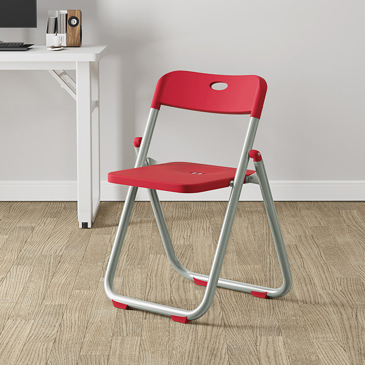Chaise de salle à manger contemporaine en plastique, chaise à dossier ouvert avec 4 pieds pour usage domestique