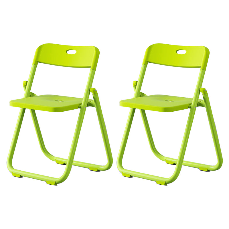 Chaise de salle à manger contemporaine en plastique, chaise à dossier ouvert avec 4 pieds pour usage domestique