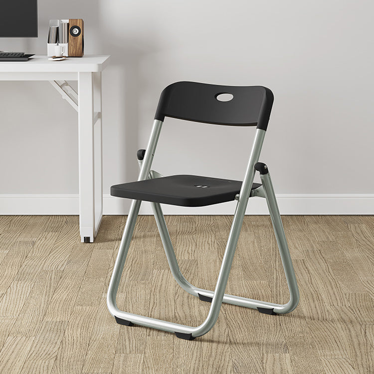 Chaise de salle à manger contemporaine en plastique, chaise à dossier ouvert avec 4 pieds pour usage domestique