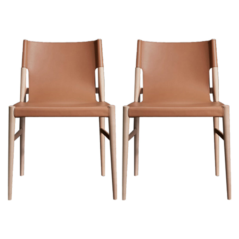 Chaise latérale en bois massif de style moderne, chaise de salle à manger à dossier solide pour salle à manger