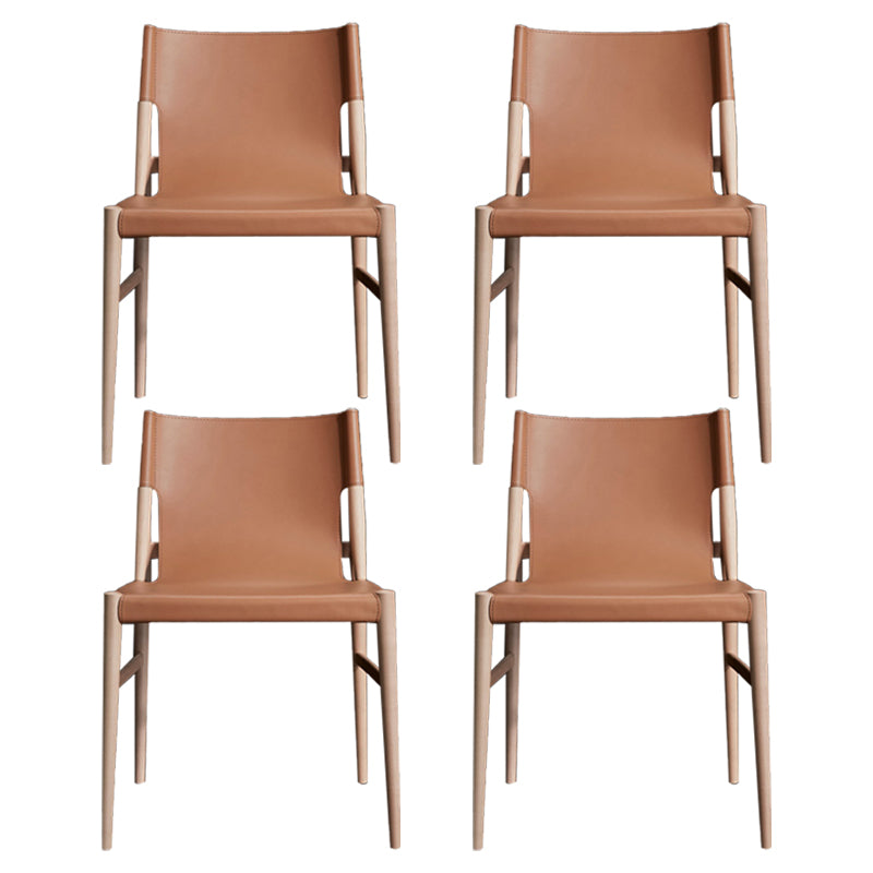 Chaise latérale en bois massif de style moderne, chaise de salle à manger à dossier solide pour salle à manger