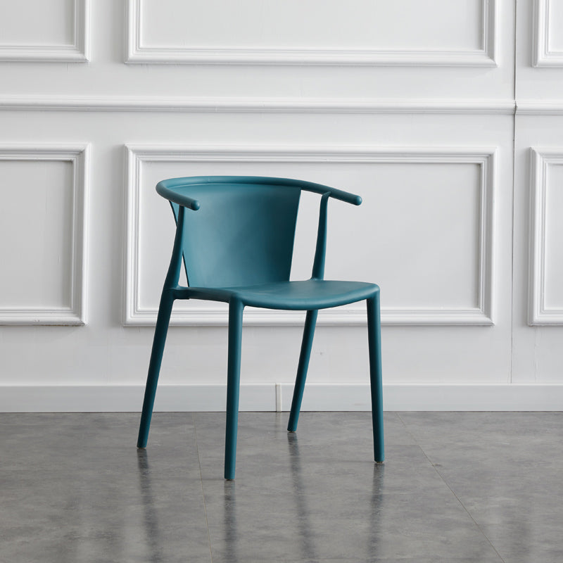 Multicolor Plastic Dining Armchair Contemporary Style Chair for Dining Room