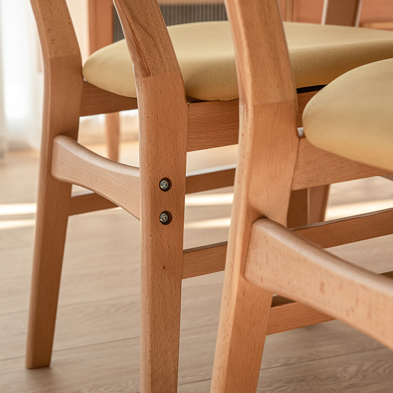Chaise d'appoint de salle à manger à dossier ouvert d'intérieur en bois contemporain de 16'' de large