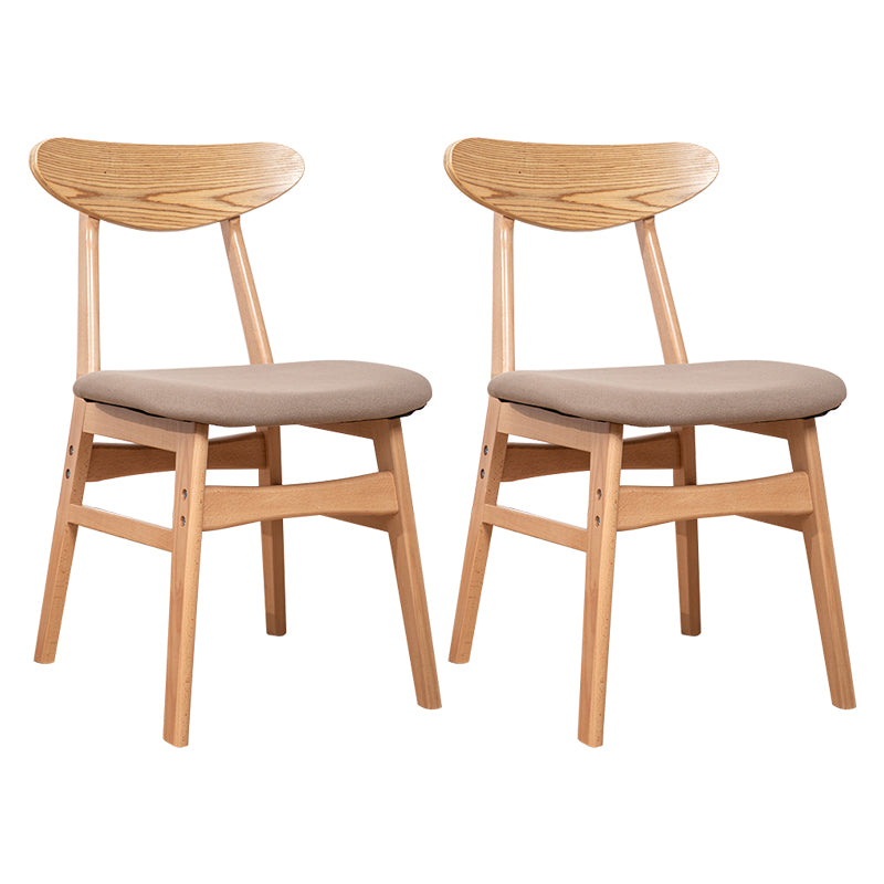 Chaise d'appoint de salle à manger à dossier ouvert d'intérieur en bois contemporain de 16'' de large
