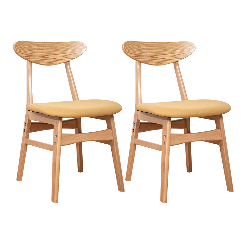 Chaise d'appoint de salle à manger à dossier ouvert d'intérieur en bois contemporain de 16'' de large