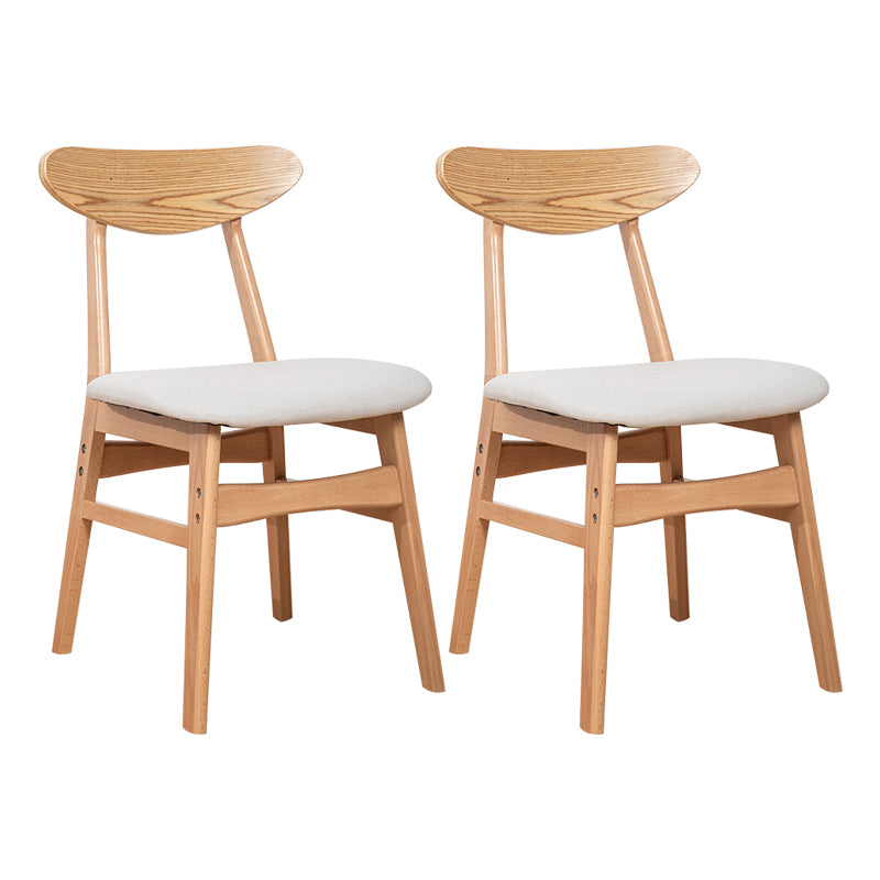 Chaise d'appoint de salle à manger à dossier ouvert d'intérieur en bois contemporain de 16'' de large