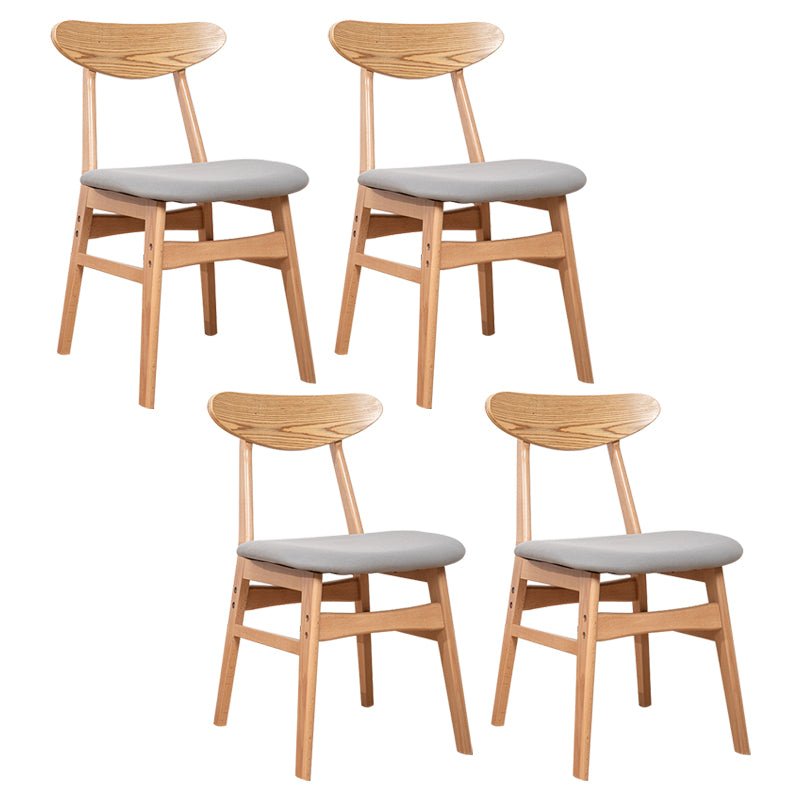 Chaise d'appoint de salle à manger à dossier ouvert d'intérieur en bois contemporain de 16'' de large