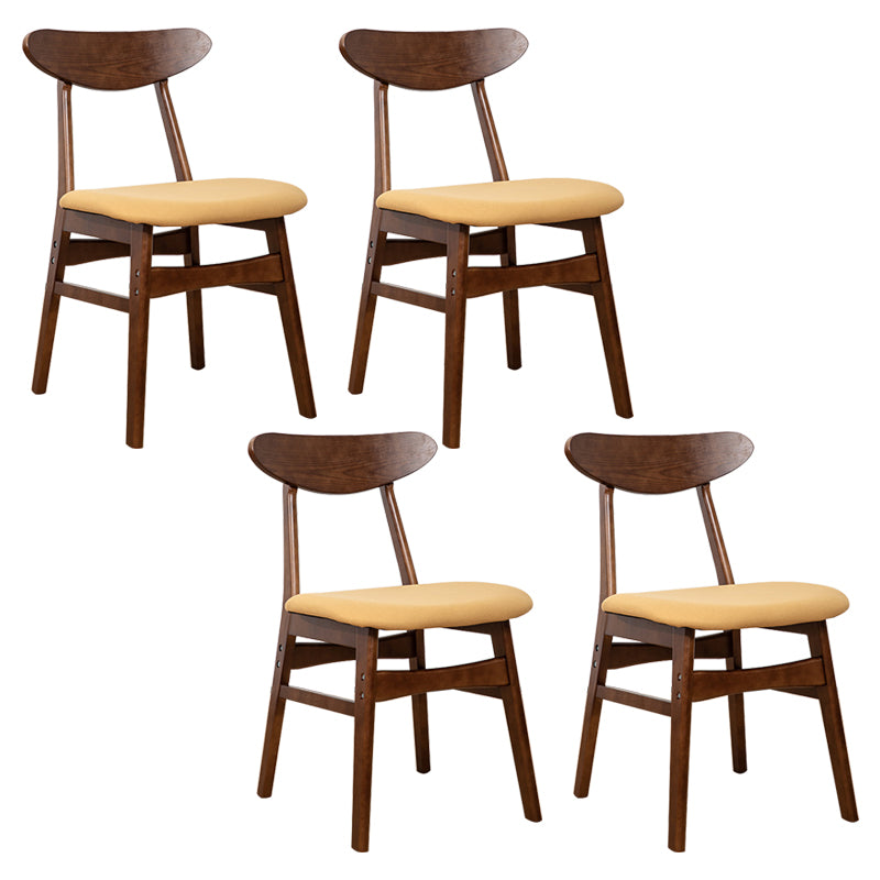 Chaise d'appoint de salle à manger à dossier ouvert d'intérieur en bois contemporain de 16'' de large