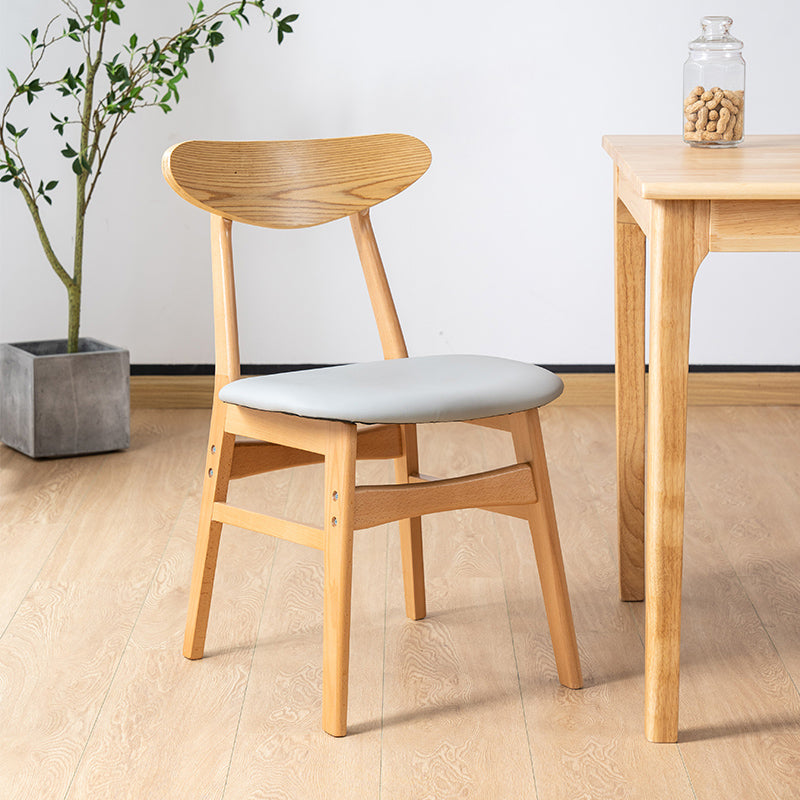 Chaise d'appoint de salle à manger à dossier ouvert d'intérieur en bois contemporain de 16'' de large