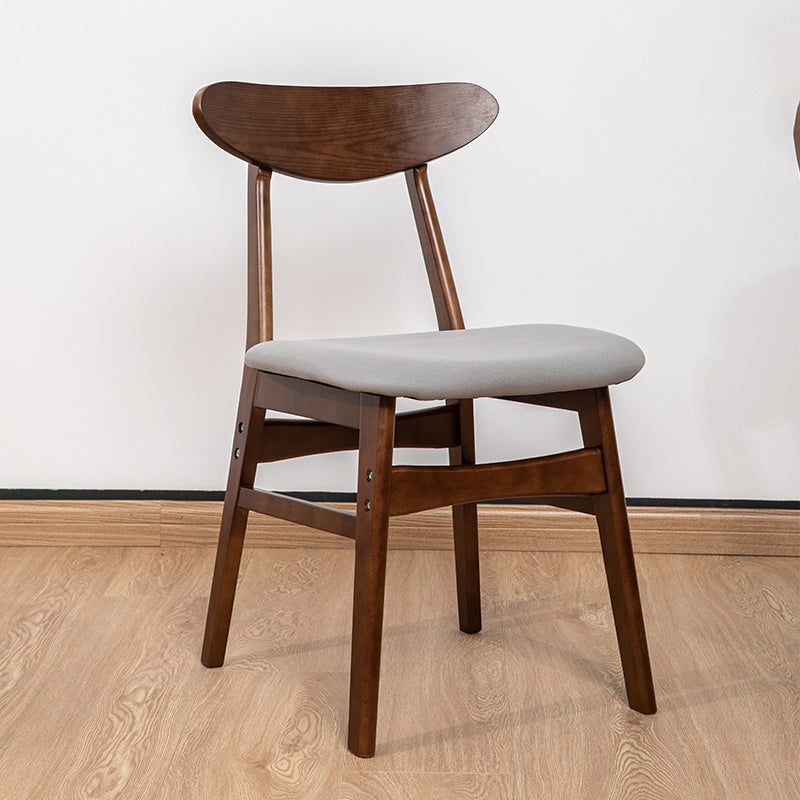 Chaise d'appoint de salle à manger à dossier ouvert d'intérieur en bois contemporain de 16'' de large
