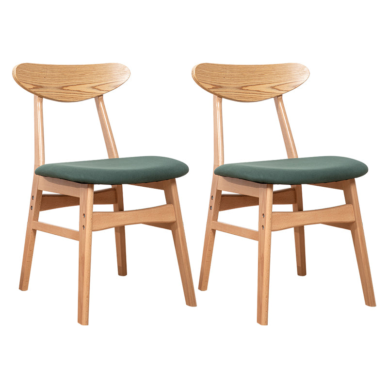 Chaise d'appoint de salle à manger à dossier ouvert d'intérieur en bois contemporain de 16'' de large