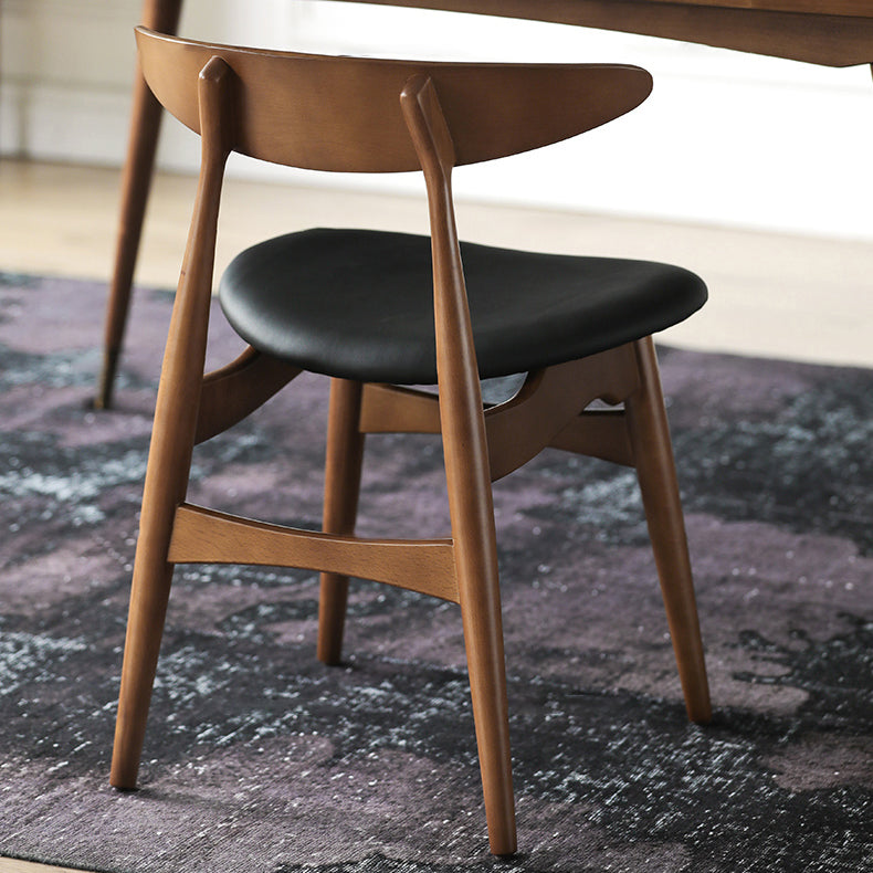 Chaise de salle à manger contemporaine chaise latérale ouverte avec 4 pattes en bois pour un usage domestique