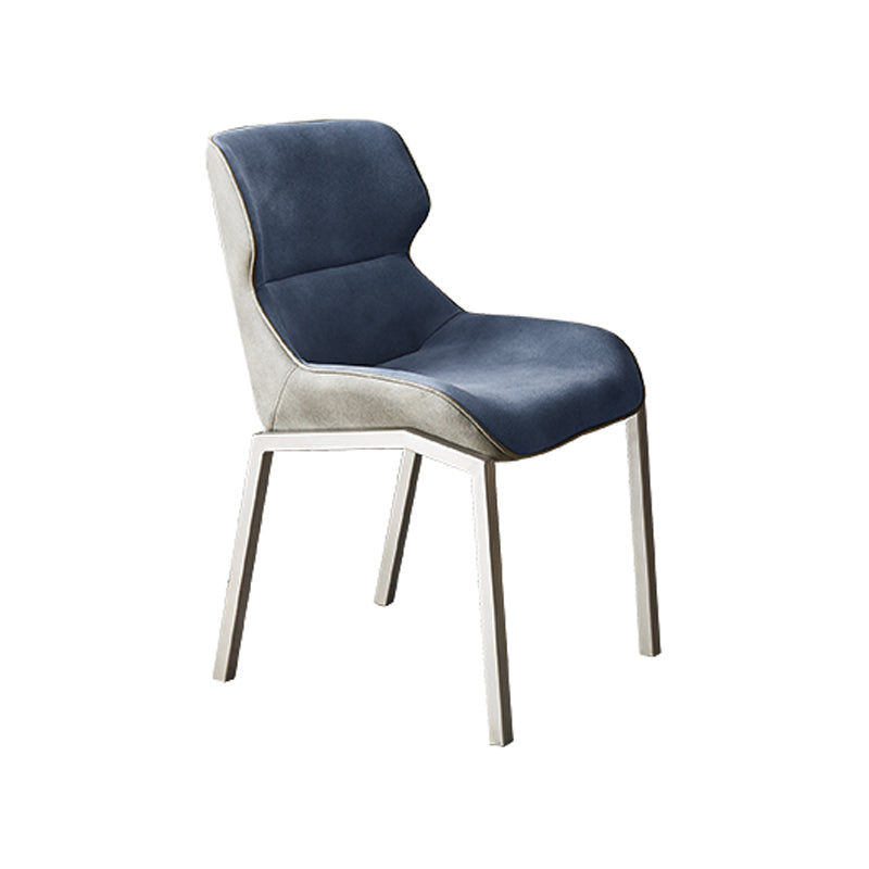 Nordic Cushioned Dining Chair 32"H Wingback Parsons Chair with Metal Base for Restaurant