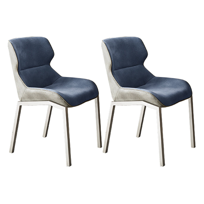 Nordic Cushioned Dining Chair 32"H Wingback Parsons Chair with Metal Base for Restaurant