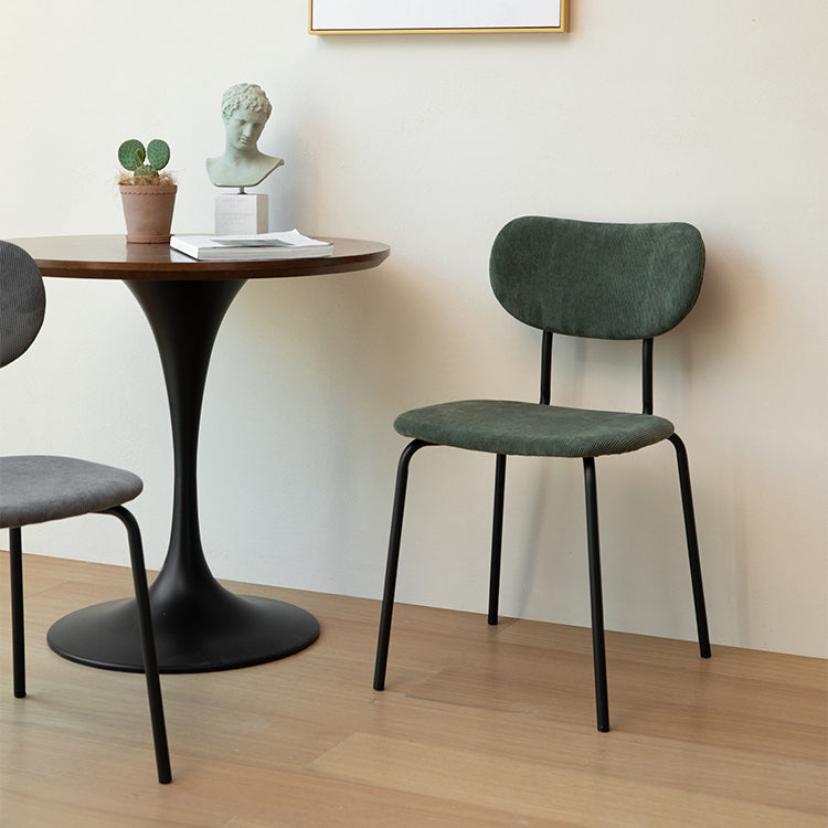Chaises latérales de salle à manger en métal, Style Glam, chaise latérale à dossier ouvert pour usage domestique