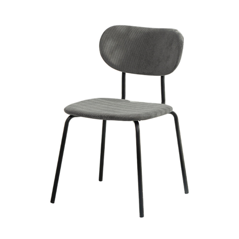 Chaises latérales de salle à manger en métal, Style Glam, chaise latérale à dossier ouvert pour usage domestique