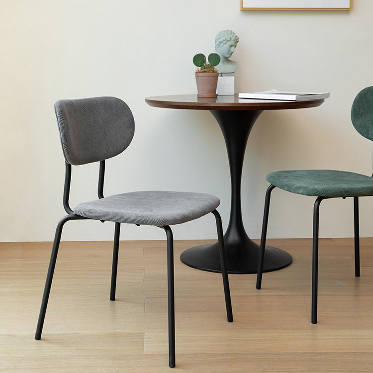 Chaises latérales de salle à manger en métal, Style Glam, chaise latérale à dossier ouvert pour usage domestique
