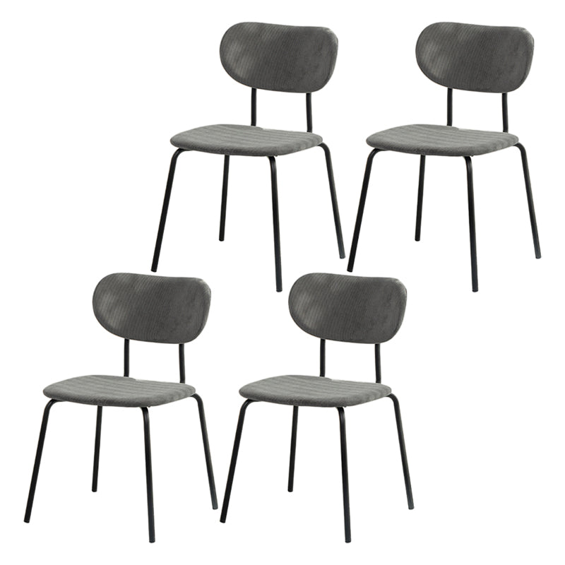 Chaises latérales de salle à manger en métal, Style Glam, chaise latérale à dossier ouvert pour usage domestique