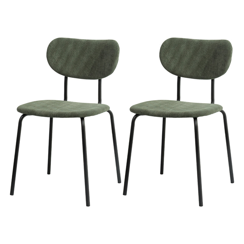Chaises latérales de salle à manger en métal, Style Glam, chaise latérale à dossier ouvert pour usage domestique