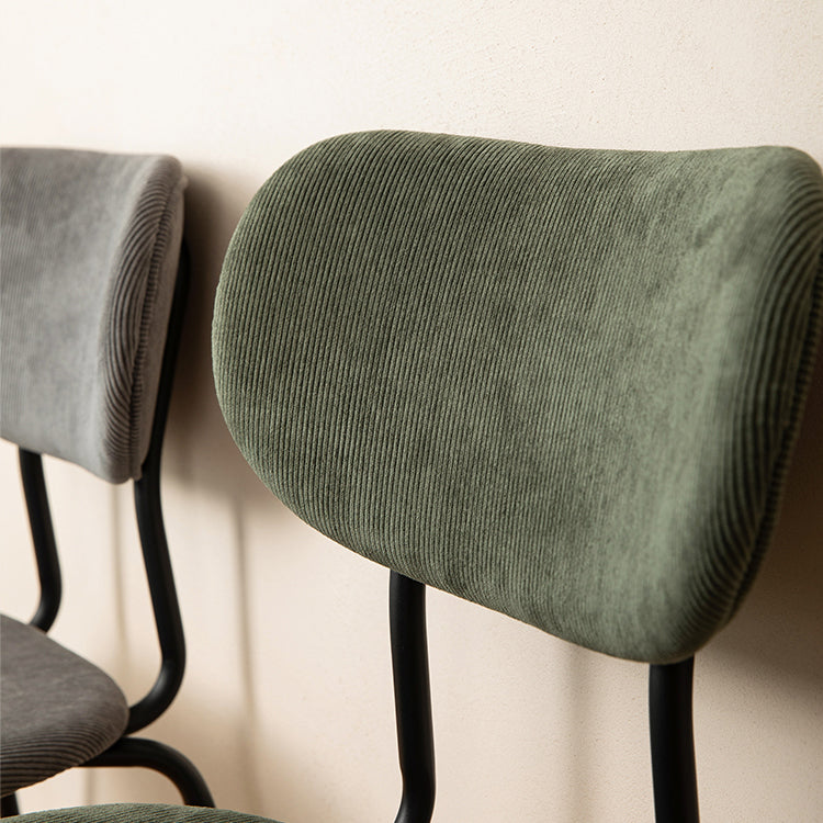 Chaises latérales de salle à manger en métal, Style Glam, chaise latérale à dossier ouvert pour usage domestique
