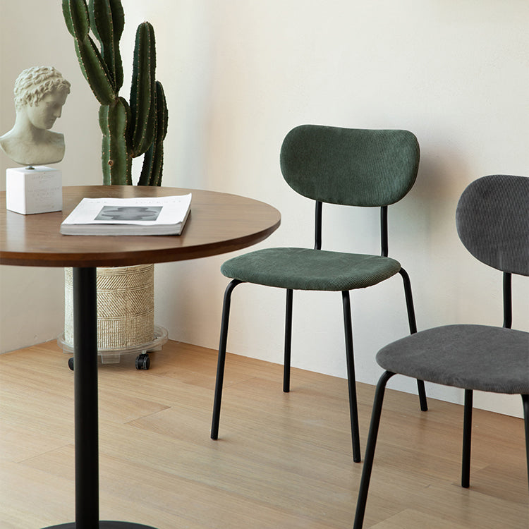 Chaises latérales de salle à manger en métal, Style Glam, chaise latérale à dossier ouvert pour usage domestique