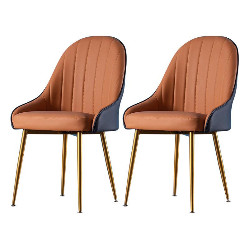 Glam – chaise de salle à manger à dossier solide, avec 4 pieds en métal, pour usage domestique
