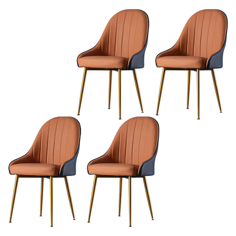 Glam – chaise de salle à manger à dossier solide, avec 4 pieds en métal, pour usage domestique