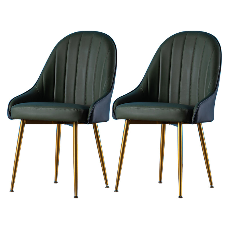 Glam – chaise de salle à manger à dossier solide, avec 4 pieds en métal, pour usage domestique