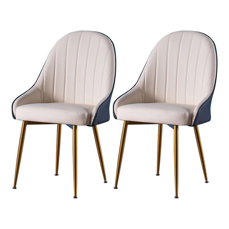 Glam – chaise de salle à manger à dossier solide, avec 4 pieds en métal, pour usage domestique