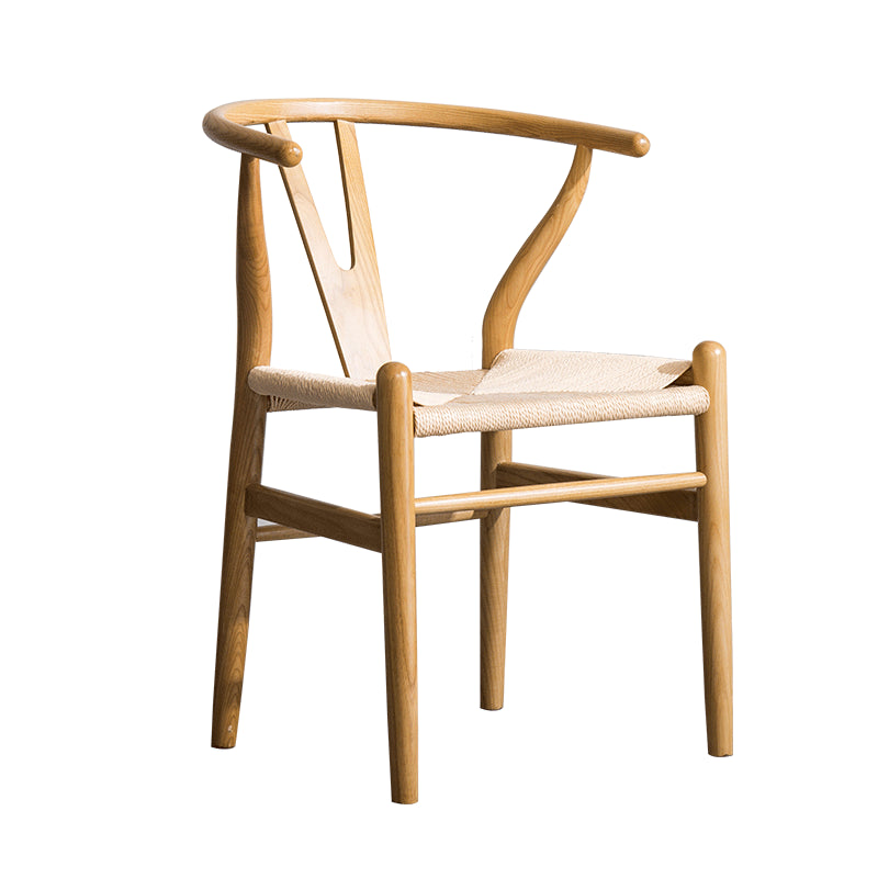 Fauteuil de salle à manger moderne en bois, avec coussin de couleur, chaise Wishbone pour la maison