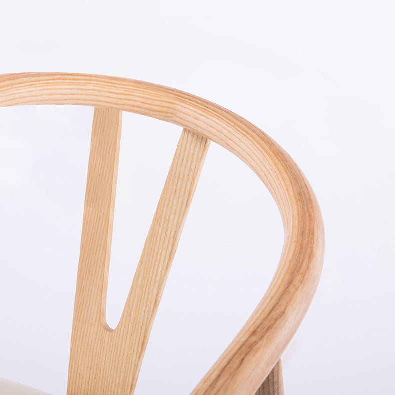 Fauteuil de salle à manger moderne en bois, avec coussin de couleur, chaise Wishbone pour la maison