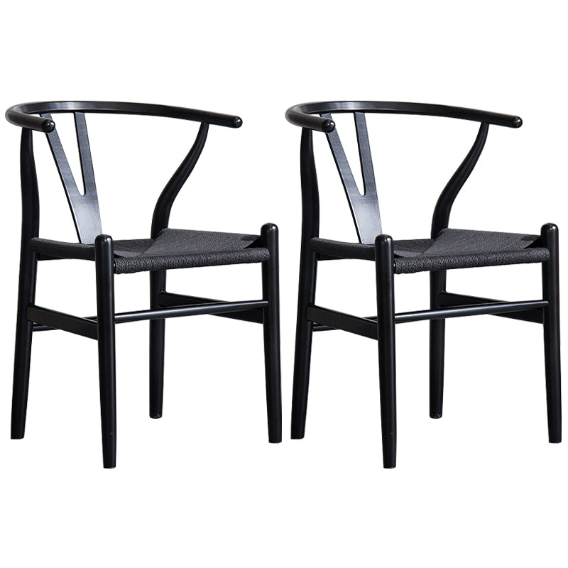 Fauteuil de salle à manger moderne en bois, avec coussin de couleur, chaise Wishbone pour la maison