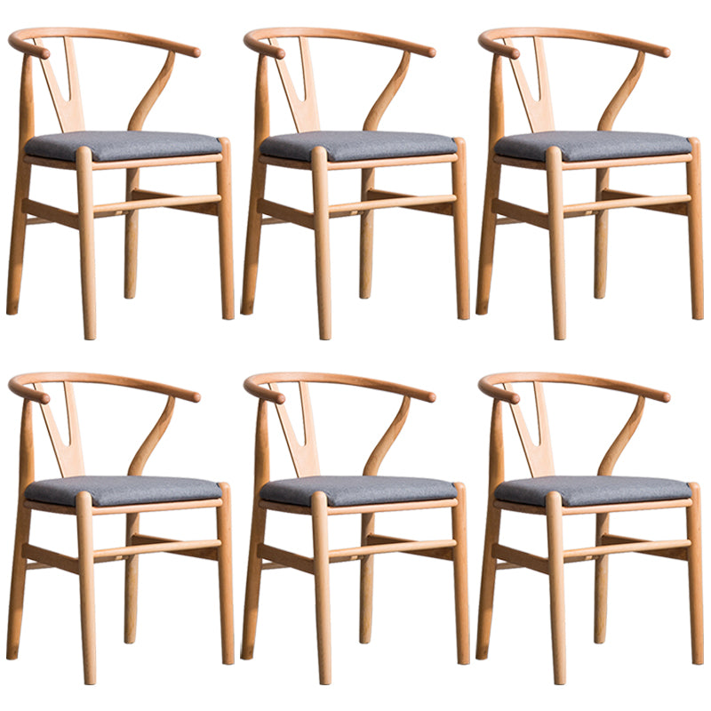 Fauteuil de salle à manger moderne en bois, avec coussin de couleur, chaise Wishbone pour la maison