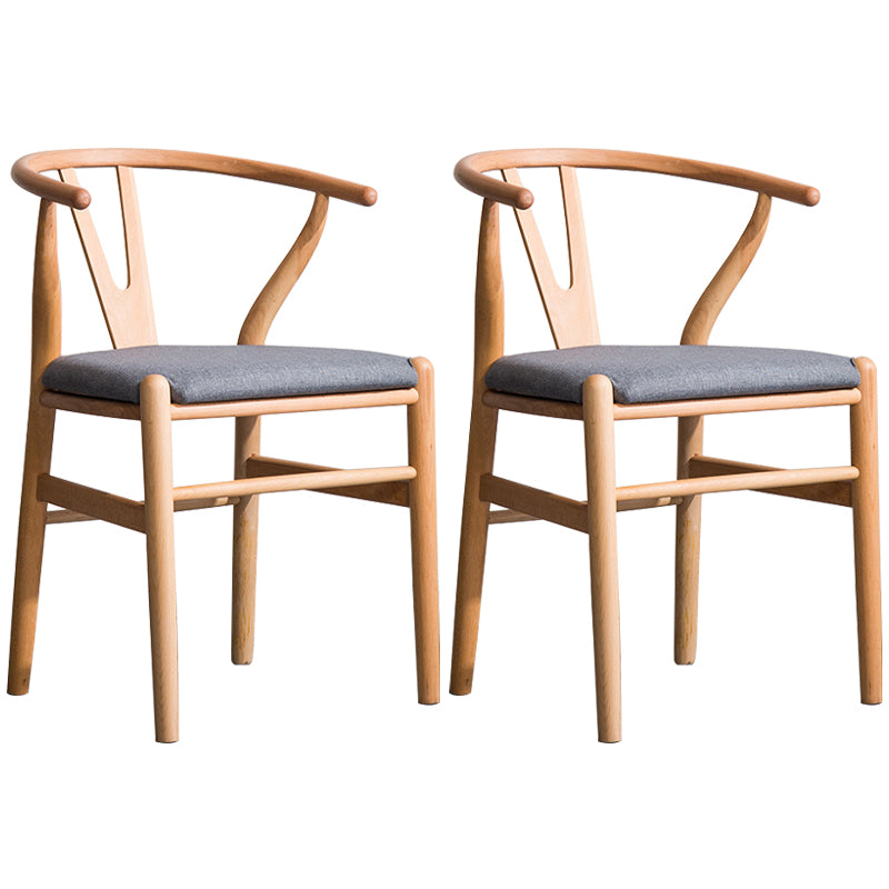 Fauteuil de salle à manger moderne en bois, avec coussin de couleur, chaise Wishbone pour la maison