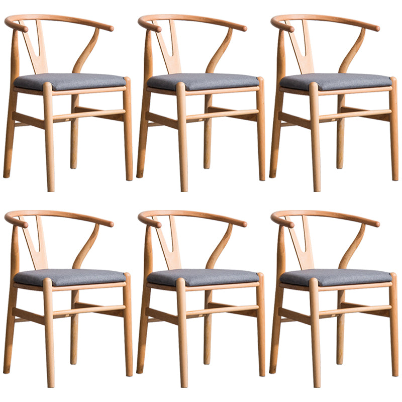 Fauteuil de salle à manger moderne en bois, avec coussin de couleur, chaise Wishbone pour la maison