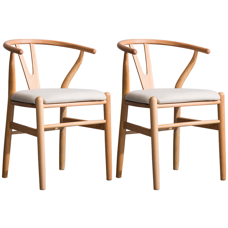 Fauteuil de salle à manger moderne en bois, avec coussin de couleur, chaise Wishbone pour la maison