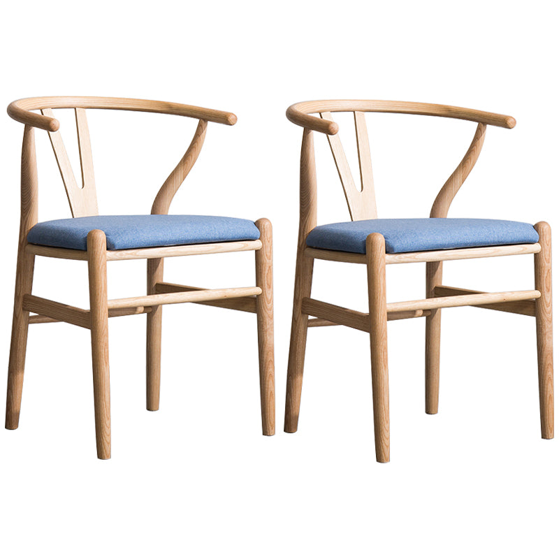Fauteuil de salle à manger moderne en bois, avec coussin de couleur, chaise Wishbone pour la maison