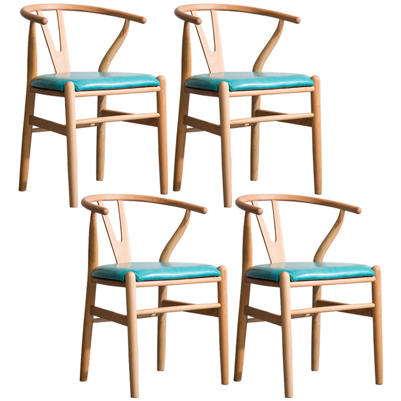Fauteuil de salle à manger moderne en bois, avec coussin de couleur, chaise Wishbone pour la maison
