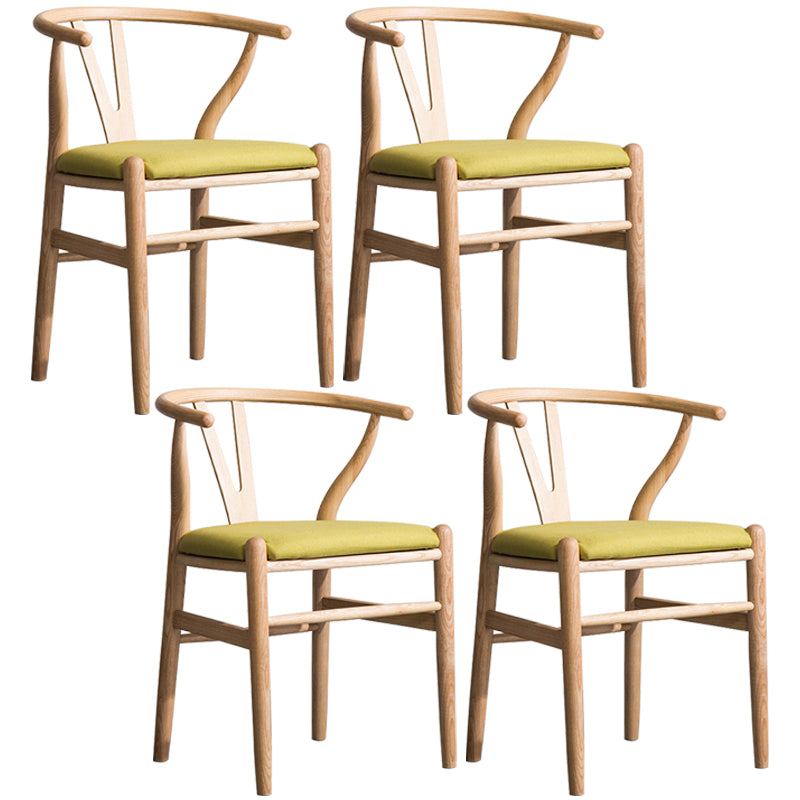 Fauteuil de salle à manger moderne en bois, avec coussin de couleur, chaise Wishbone pour la maison
