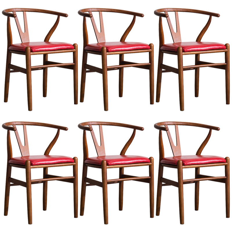 Fauteuil de salle à manger moderne en bois, avec coussin de couleur, chaise Wishbone pour la maison