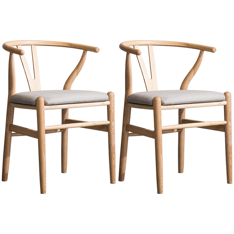 Fauteuil de salle à manger moderne en bois, avec coussin de couleur, chaise Wishbone pour la maison