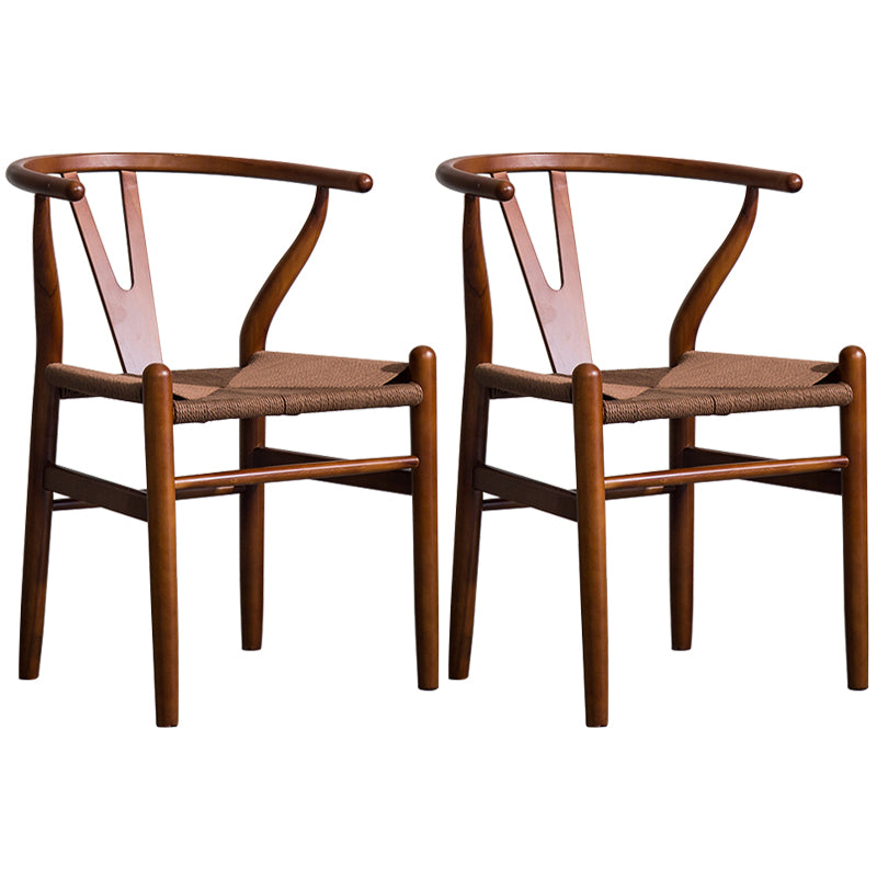 Fauteuil de salle à manger moderne en bois, avec coussin de couleur, chaise Wishbone pour la maison